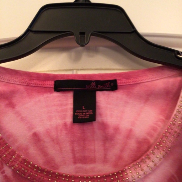 Pink Tie-Dye shirt Willie Smith sz Large - Picture 2 of 3